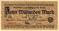 10 miliardów marek 11.10.1923 z numeracją, Miłcz