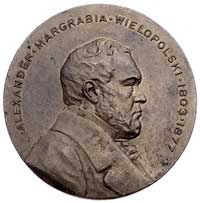 Aleksander Wielopolski- medal autorstwa J. Chylińskiego wybity w 1912 roku z okazji 50-lecia refor..