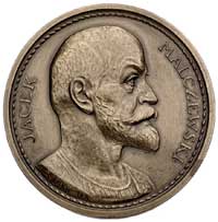 Jacek Malczewski- medal autorstwa J. Raszki wybity z okazji 70 rocznicy urodzin artysty 1924 r., A..