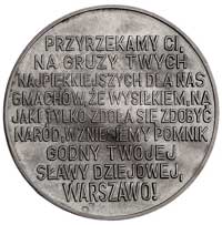 odbudowa Zamku Królewskiego w Warszawie- medal nieznanego autora 1979 r., Aw: Widok Placu Zam- kow..