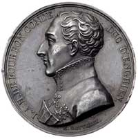 medal autorstwa E. Gatteaux wybity z okazji śmierci księcia d’Enghien 1804 r., Aw: Popiersie w mun..