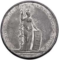 medal puszkowy autorstwa Hettnera wybity z okazji zawarcia pokoju po wojnach napoleońskich (1815?)..
