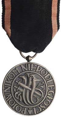 medal Niepodległości ze wstążką, brąz, 35 mm, pa