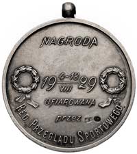 medal srebrny sygnowany A Nagalski przyznany przez redakcję Przeglądu Sportowego za udział w II Wy..