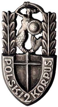 odznaka pamiątkowa 2 Korpusu nr 015200 wraz z legitymacją nadaną chorążemu Władysławowi Prządce w ..