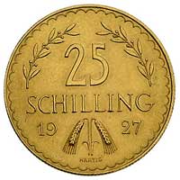 25 szylingów 1927, Wiedeń, Fr. 521, złoto, 5.89 