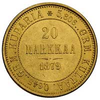 Aleksander II 1855-1881, 20 marek 1879, Helsinki, Bitkin 606, Fr. 1, złoto, 6.45 g
