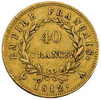 40 franków 1812 A, Paryż, Fr. 505, złoto, 12.80 g