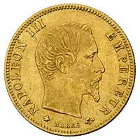 5 franków 1859 BB, Strasburg, Fr. 579, złoto, 1,61 g