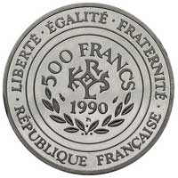 70 ecu = 500 franków 1990, Paryż, Karol Wielki, Fr. 622, platyna, 20.01 g