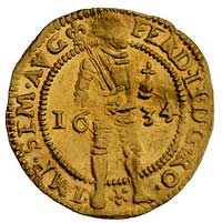 dukat 1634, Deventer, Delm. 1088 (R3), Fr. 26, złoto, 3.47 g