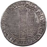 talar, 1611, Aw: Brama miejska z trzema wieżami i napis wokoło, Rw: Dwugłowy orzeł i napis wokoło,..