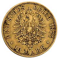 Wilhelm I 1861-1888, 10 marek 1875/A, Berlin, J. 245 a, Fr. 3822, złoto, 3.92 g