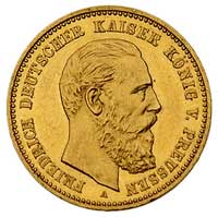 Fryderyk II 1888, 10 marek 1888/A, Berlin, J.247, Fr. 3829, złoto 3.98 g, ładne lustro mennicze