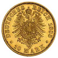 Fryderyk II 1888, 10 marek 1888/A, Berlin, J.247, Fr. 3829, złoto 3.98 g, ładne lustro mennicze
