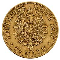 10 marek 1877/F, Stuttgart, J.292, Fr. 3873, złoto, 3.91 g