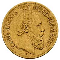 10 marek 1879/F, Stuttgart, J.292, Fr. 3873, złoto, 3.93 g