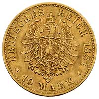 10 marek 1881/F, Stuttgart, J.292, Fr. 3873, złoto, 3.93 g