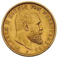 Wilhelm II 1891-1918, 20 marek 1894/F, Stuttgart, J.296, Fr. 3876, złoto, 7.95 g