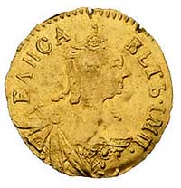 połtina 1756, Petersburg, Bitkin 45, Fr. 101, złoto, 0.65 g