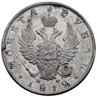 rubel 1812, Petersburg, korona nad Orłem większa, Bitkin 77, Uzd. 1402, rysy w tle