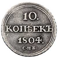 10 kopiejek 1804, Petersburg, Bitkin 58 (R), Uzd. 1356, rzadki