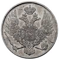3 ruble 1843, Petersburg, Bitkin 92 (R), Fr. 143, platyna 10.29 g, drobne rysy w tle
