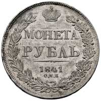 rubel 1841, Petersburg, Bitkin 130, Uzd. 1597, minimalna wada bicia