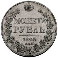 rubel 1843, Petersburg, Bitkin 140. Uzd. 1614, m