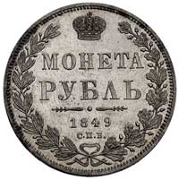 rubel 1849, Petersburg, Bitkin 153, Uzd. 1668, piękny egzemplarz