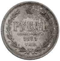 rubel 1871, Petersburg, Bitkin 63, Uzd. 1875, bardzo ładny