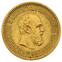 5 rubli 1889, Petersburg, Bitkin 33, Fr. 151, złoto, 6.46 g