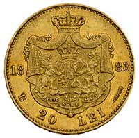 20 lei 1883, Bukareszt, Fr. 3, złoto, 6.43 g
