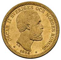 20 koron 1884, Sztokholm, Fr. 93 a, złoto, 8.97 g, ładny egzemplarz, patyna
