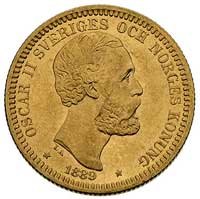 20 koron 1889, Sztokholm, Fr. 93 a, złoto, 8.97 g, ładny egzemplarz, patyna