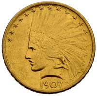 10 dolarów 1907, Filadelfia, Fr. 164, złoto, 16.