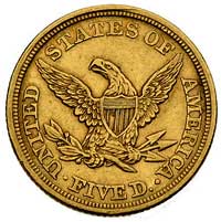 5 dolarów 1852, Filadelfia, Fr. 138, złoto, 8.34