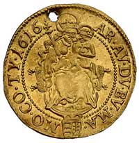 dukat 1616, Krzemnica, Huszar 1083, Fr. 37, złoto, 3.49 g, mała dziurka