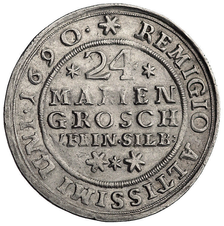 Rudolf August i Anton Ulrich 1685-1704, gulden 1690, Welter 2079, Dav. 336,