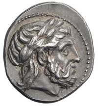 MACEDONIA- Filip II 359-336 pne, tetradrachma, Aw: Głowa króla w prawo, Rw: Nagi jeździec z gałązk..