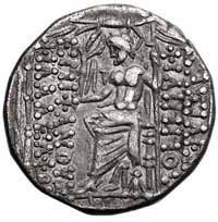 SYRIA- Filip Philadelphos 93-83 pne, tetradrachma, Aw: Głowa w diademie w prawo, Rw: Zeus na troni..