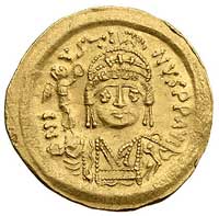Justyn II 565- 578, solidus, Aw: Popiersie cesar