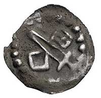 Dorpat- biskupstwo, brakteat XIII/XIV w.; Skrzyżowany miecz i klucz, H-Cz. 6527 (R4), Fedorow 88, ..