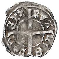 Rewal- Zakon Kawalerów Mieczowych, szeląg 1434-1450, Aw: Krzyż w tarczy i napis w otoku MAGISTRI L..