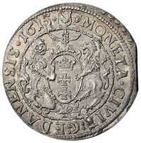 ort 1615, Gdańsk, na awersie dwie kropki i rozetka kończą napis, Kurp. 2241 (R2), Gum. 1383, monet..