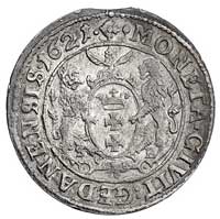 ort 1621, Gdańsk, Kurp. 2252 (R1), Gum. 1389, moneta z końcówki blachy, patyna