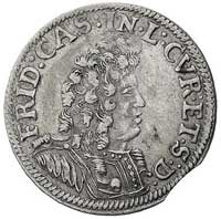 ort 1694, Mitawa, Kruggel 4.8.2.1, Neumann 311, moneta z końcówki blachy, piękny i rzadki egzemplarz