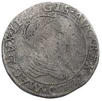 trojak ze słabego srebra, 1562, Wilno, Kurp. 808 (R3), Gum. 619, T. 18, rzadka moneta z ciemną pat..