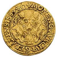dukat 1584, Gdańsk, H-Cz. 723 (R2), Fr. 3, T. 35, złoto 3.48 g, lekko gięty