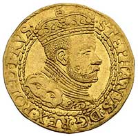 dukat 1586, Gdańsk, H-Cz. 770 (R1), Fr. 3, złoto 3.52 g
